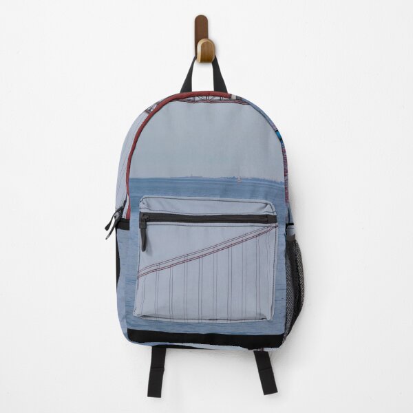 Item preview, Blue Motorboat In Front Of The Red Bridge designed and sold by MadeulookArt.