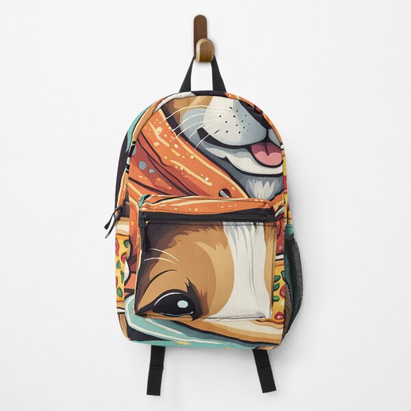 Item preview, Folk Art Puppy eating Pizza designed and sold by Colin Bentham.