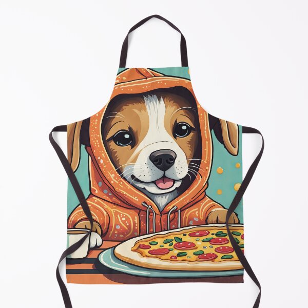 Item preview, Folk Art Puppy eating Pizza designed and sold by Colin Bentham.