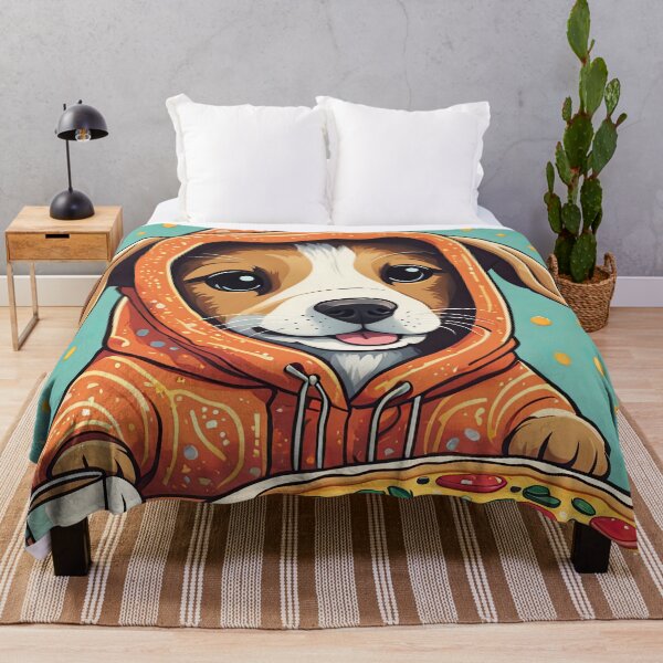 Item preview, Folk Art Puppy eating Pizza designed and sold by Colin Bentham.