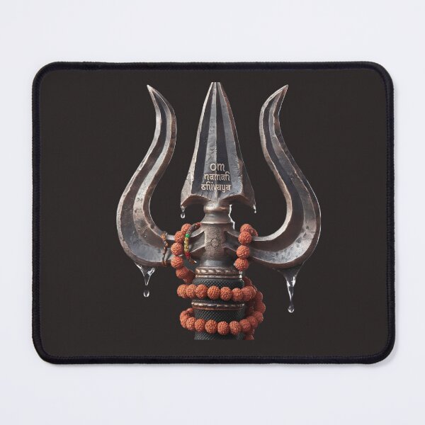 Aperçu de l'œuvre Om Namah Shivaya Trishul – Pouvoir divin et énergie spirituelle créée et vendue par IndianShopper.
