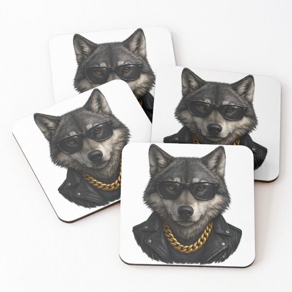 Item preview, Urban Wolf with Sunglasses and Gold Chain designed and sold by WolfPixelRo.