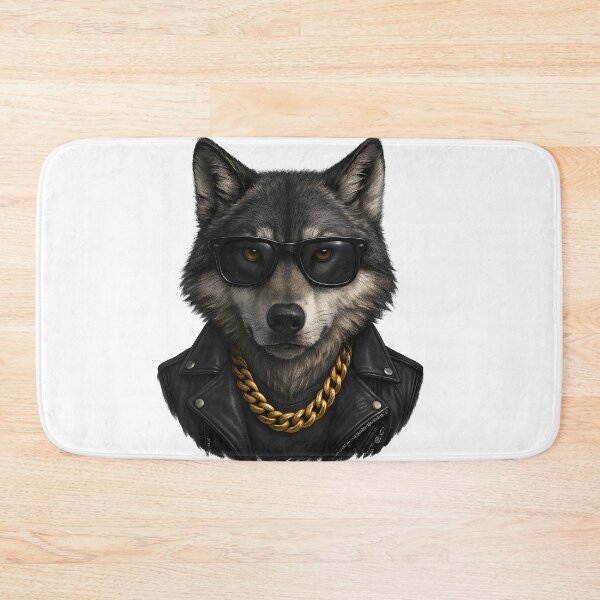 Item preview, Urban Wolf with Sunglasses and Gold Chain designed and sold by WolfPixelRo.