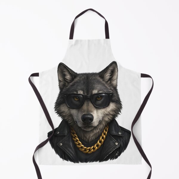 Item preview, Urban Wolf with Sunglasses and Gold Chain designed and sold by WolfPixelRo.