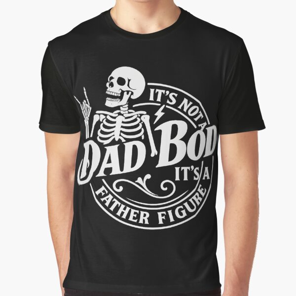 Item preview, Funny Dad Bod Skeleton Shirt - “It’s Not a Dad Bod, It’s a Father Figure” - Retro Rock Style Gift for Dad, Father’s Day designed and sold by ClubGamers.