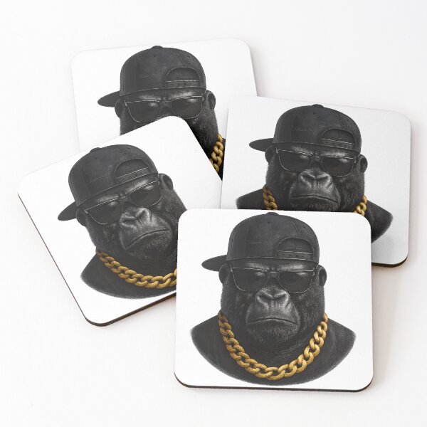 Item preview, Gangsta Gorilla with Snapback and Gold Chain designed and sold by WolfPixelRo.