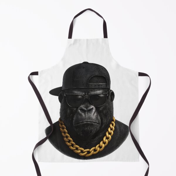 Item preview, Gangsta Gorilla with Snapback and Gold Chain designed and sold by WolfPixelRo.