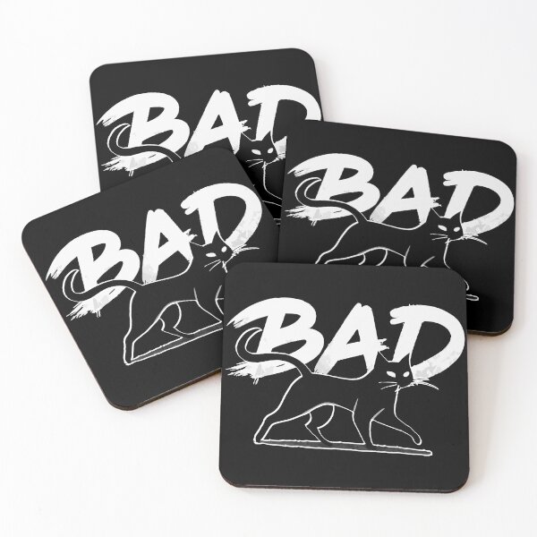 Item preview, Bad Black Cat – Funny Cool Gothic Design designed and sold by VikArtStudio.
