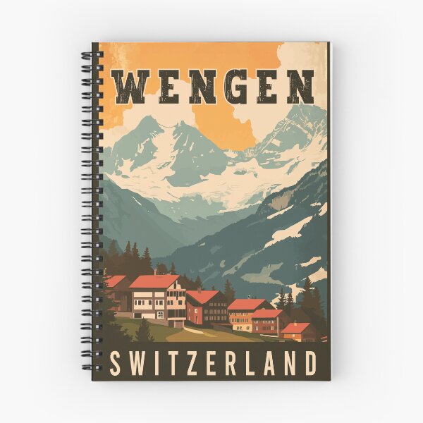 Item preview, Discover Mountain Village Wengen in Switzerland - Travel Art designed and sold by turtlestart.