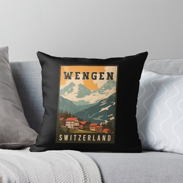 Artikelvorschau, Entdecken Sie das Bergdorf Wengen in der Schweiz - Travel Art entworfen und verkauft von turtlestart.