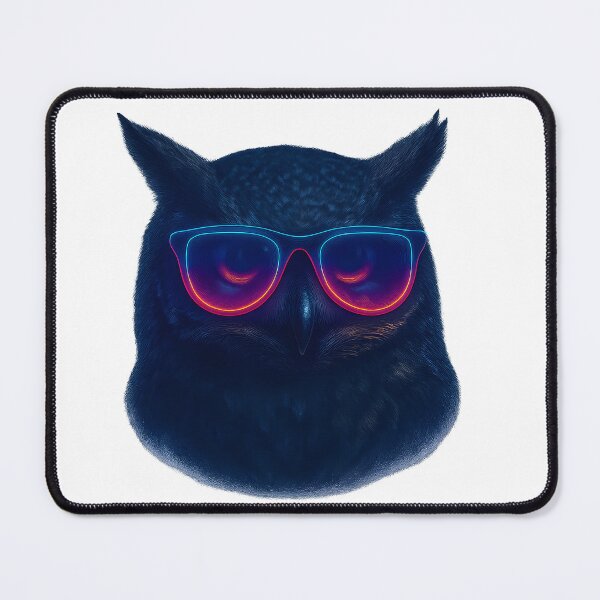 Item preview, Neon Owl with Glowing Sunglasses designed and sold by WolfPixelRo.