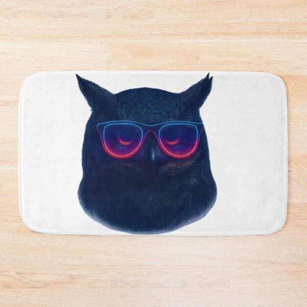 Item preview, Neon Owl with Glowing Sunglasses designed and sold by WolfPixelRo.
