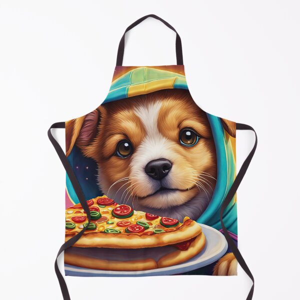 Item preview, Folk Art Puppy eating Pizza designed and sold by Colin Bentham.