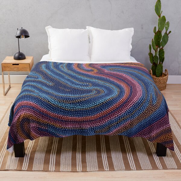 Item preview, Aboriginal Inspired Dot Art - Sunset Water Swirls designed and sold by GrinGalore.
