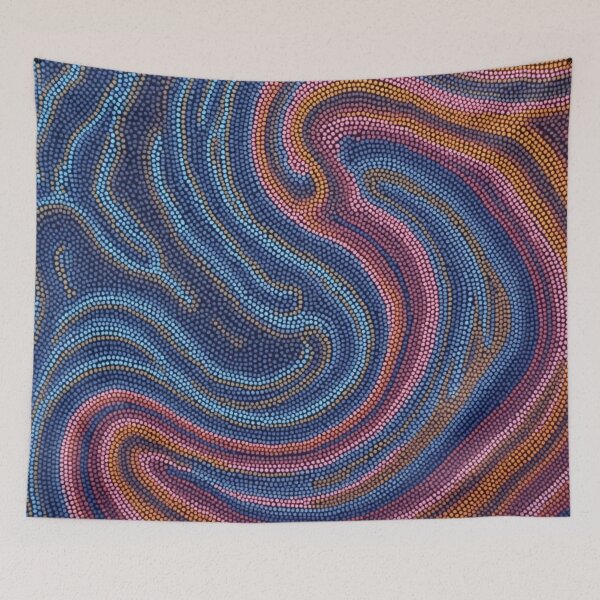 Item preview, Aboriginal Inspired Dot Art - Sunset Water Swirls designed and sold by GrinGalore.