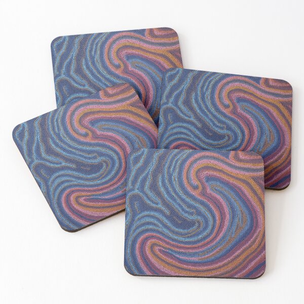Item preview, Aboriginal Inspired Dot Art - Sunset Water Swirls designed and sold by GrinGalore.
