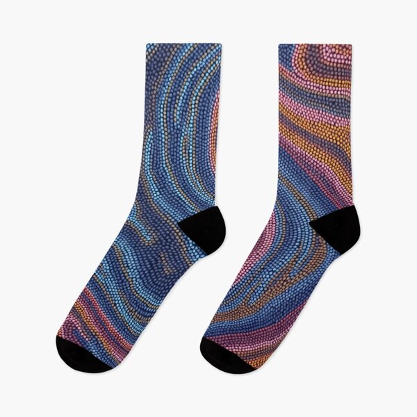 Item preview, Aboriginal Inspired Dot Art - Sunset Water Swirls designed and sold by GrinGalore.
