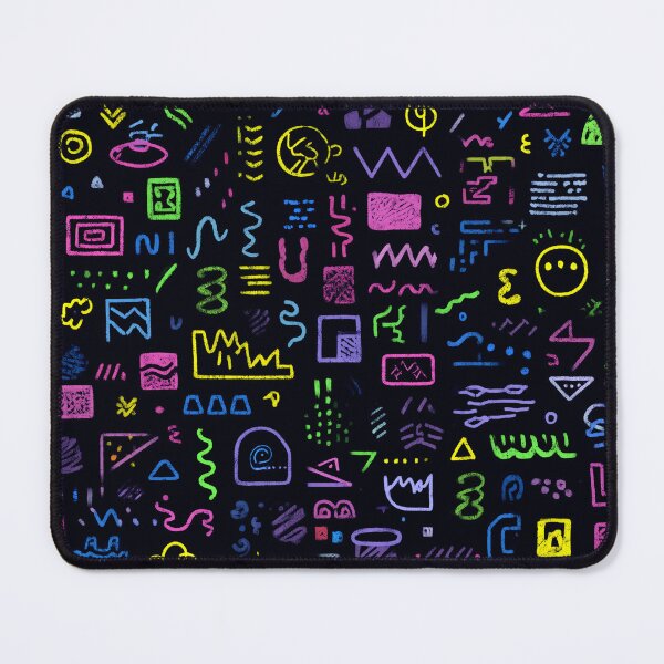 Item preview, Neon Doodle Universe - Electric Symbol Chaos designed and sold by djovan.