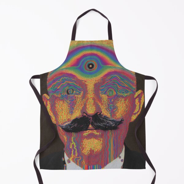 Item preview, Surreal Neon George Gurdjieff Vintage Abstract Psychedelic Art designed and sold by Mystikos Art.