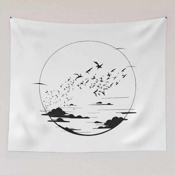 Item preview,  Ocean Flight: Minimalist Seagull Silhouette designed and sold by ShadowAndSlate.