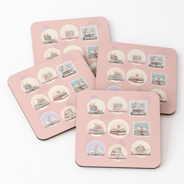 Item preview, fall bookish stamps collection designed and sold by Wordsmith-Wear.