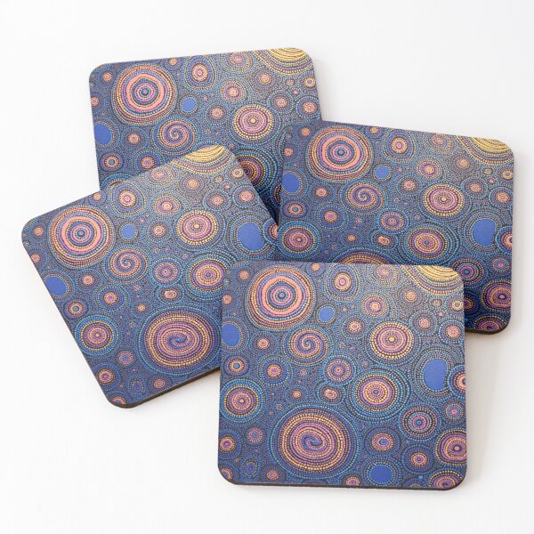 Item preview, Aboriginal Inspired Dot Art - With Sunset Water Drops designed and sold by GrinGalore.
