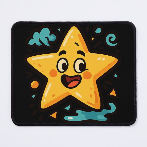 Item preview, Cheerful Cartoon Star | Kawaii Cute Face with Whimsical Vibes designed and sold by Nextgenofficial.