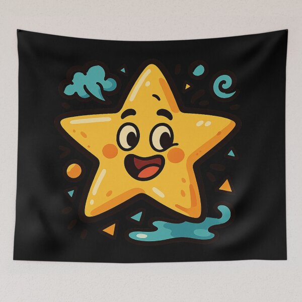 Item preview, Cheerful Cartoon Star | Kawaii Cute Face with Whimsical Vibes designed and sold by Nextgenofficial.