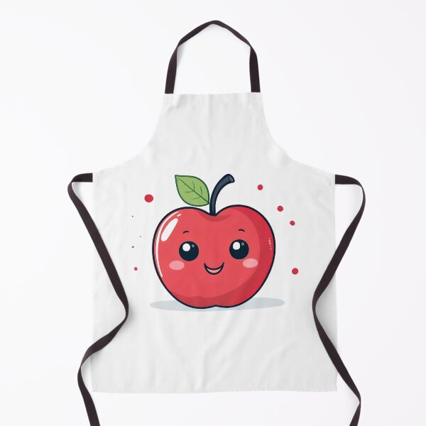Item preview, Happy Kawaii Apple – Cute Cartoon Fruit with a Smile designed and sold by CharlieMakes.