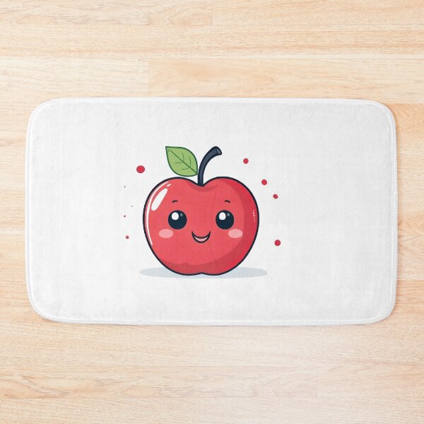Item preview, Happy Kawaii Apple – Cute Cartoon Fruit with a Smile designed and sold by CharlieMakes.