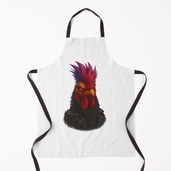 Item preview, Punk Rooster with Mohawk – Rebel Chicken Attitude Design designed and sold by WolfPixelRo.