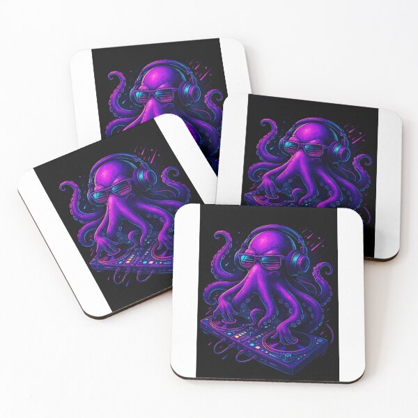 Item preview, Octopus DJ Vibes designed and sold by WolfPixelRo.