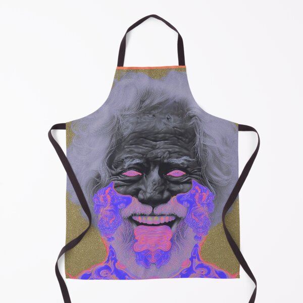 Item preview, Surreal Neon Smiling Alexander Shulgin Vintage Psychedelic Abstract Art designed and sold by Mystikos Art.