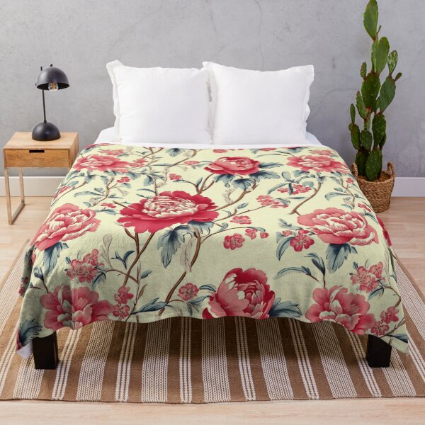 Item preview, Peony French Toile — Floral Illustration designed and sold by HEADMADE-TV.