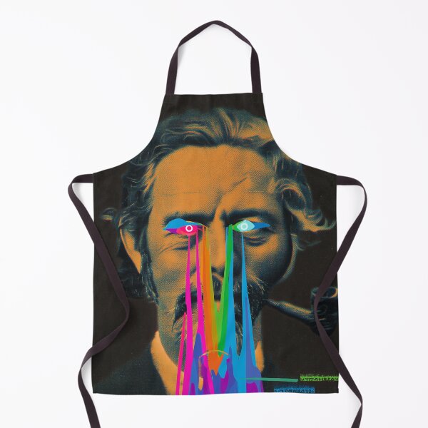 Item preview, Surreal Neon Visionary Alan Watts Vintage Abstract Psychedelic Art designed and sold by Mystikos Art.