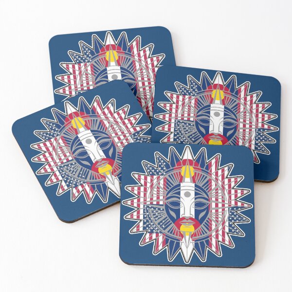 Item preview, Sun God in American and Colorado Flags 051825 03 designed and sold by Lazarustci.