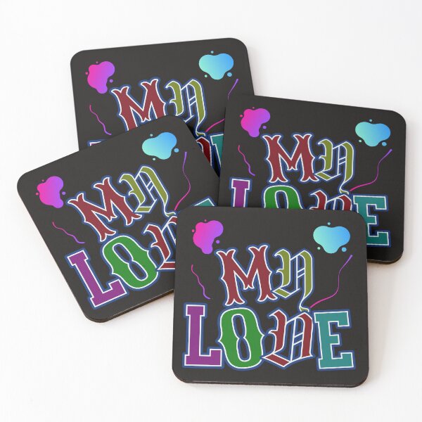 Item preview, My Love Bold Colorful Typography Design designed and sold by Moon2025.