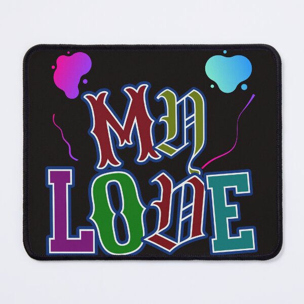 Item preview, My Love Bold Colorful Typography Design designed and sold by Moon2025.
