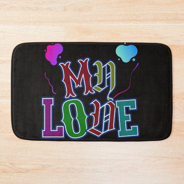 Item preview, My Love Bold Colorful Typography Design designed and sold by Moon2025.