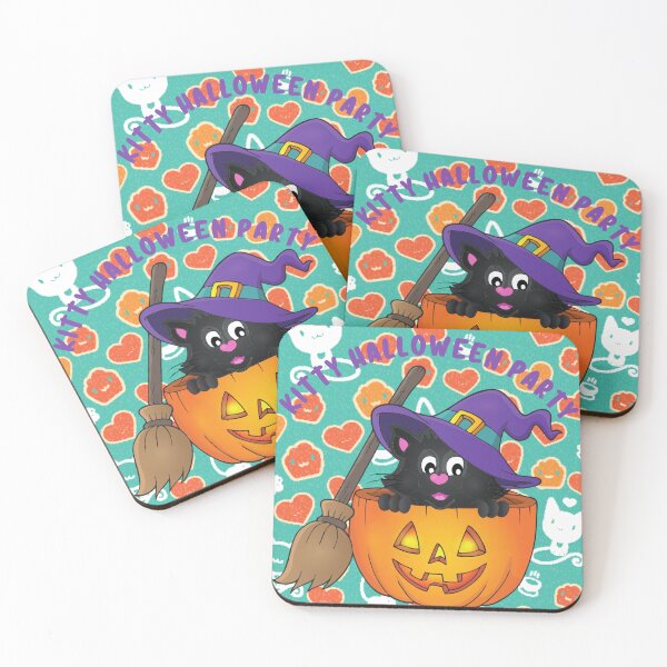 Item preview, Kitty Halloween Pary designed and sold by Dream Bloom Gallery.