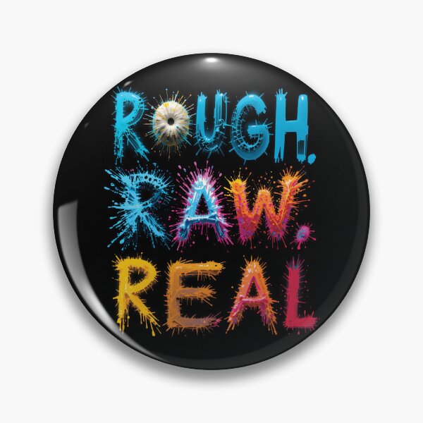 Item preview, ROUGH RAW REAL - Grunge Typography Art | Rebel Street Style designed and sold by BrushRushX.