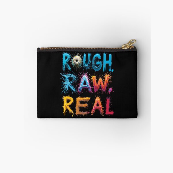 Item preview, ROUGH RAW REAL - Grunge Typography Art | Rebel Street Style designed and sold by BrushRushX.