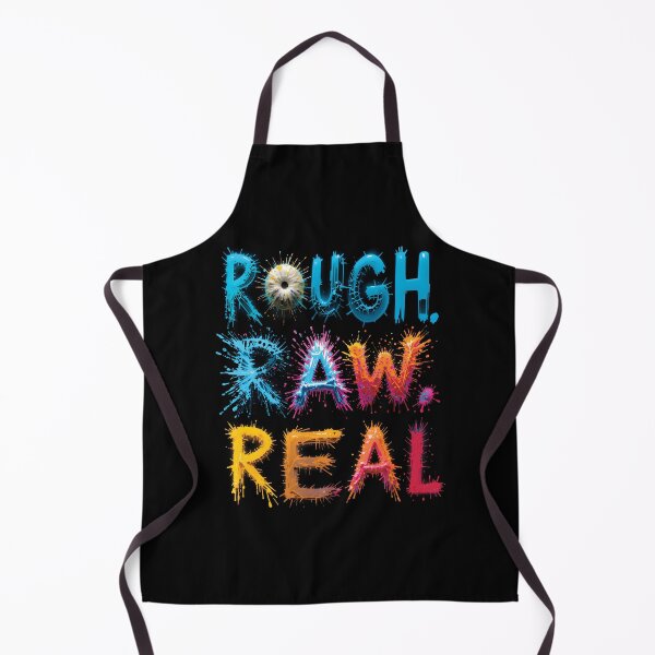 Item preview, ROUGH RAW REAL - Grunge Typography Art | Rebel Street Style designed and sold by BrushRushX.