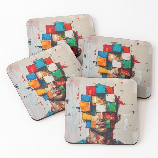 Item preview, My Mind Is In Chaos - Abstract Cubist Portrait designed and sold by Zakshop3.