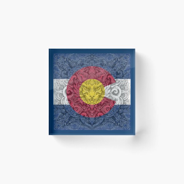 Item preview, Dragon Art Tile 051925 33 Colorado Flag Iconography Series designed and sold by Lazarustci.