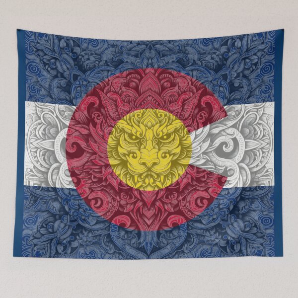 Item preview, Dragon Art Tile 051925 33 Colorado Flag Iconography Series designed and sold by Lazarustci.