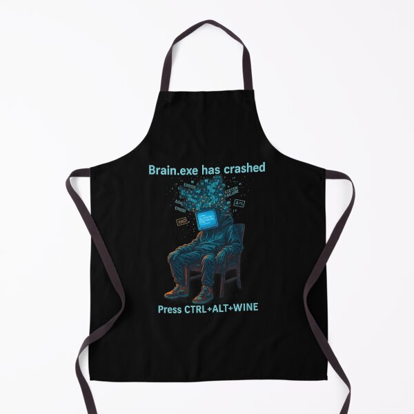 Item preview, Brain.exe Has Crashed, Need Wine designed and sold by MysticArtisan.