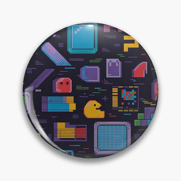 Artikelvorschau, Retro-Pixel-Art mit Tech-Vibes der 80er und 90er entworfen und verkauft von pnidesign.