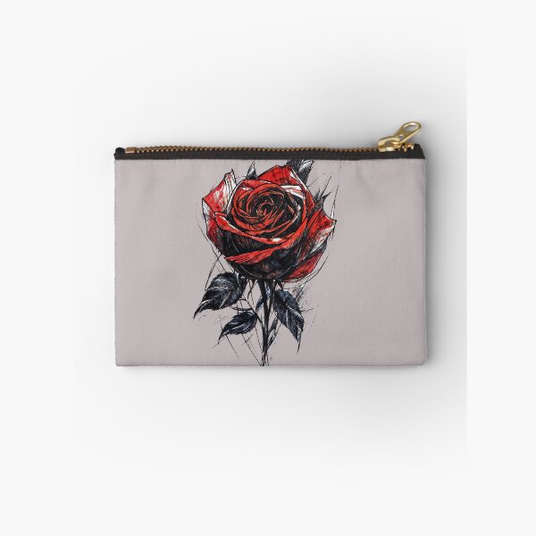 Item preview, Dark Gothic Red Rose Sketch – Grunge Tattoo Style Floral Art Design designed and sold by IdeaSmith.