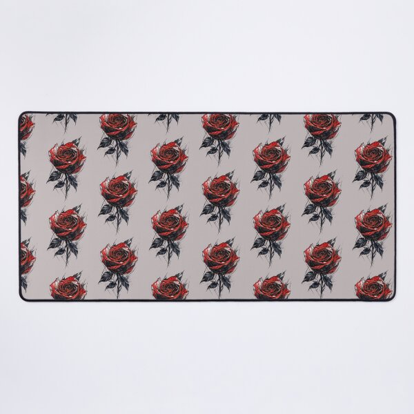 Item preview, Dark Gothic Red Rose Sketch – Grunge Tattoo Style Floral Art Design designed and sold by IdeaSmith.